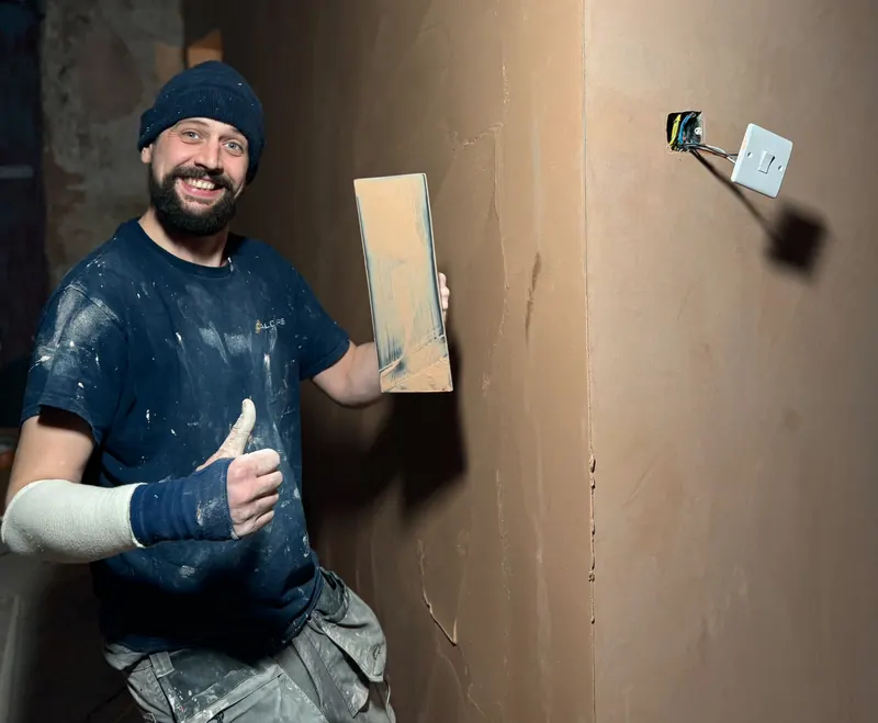 Steven after boarding out a wall