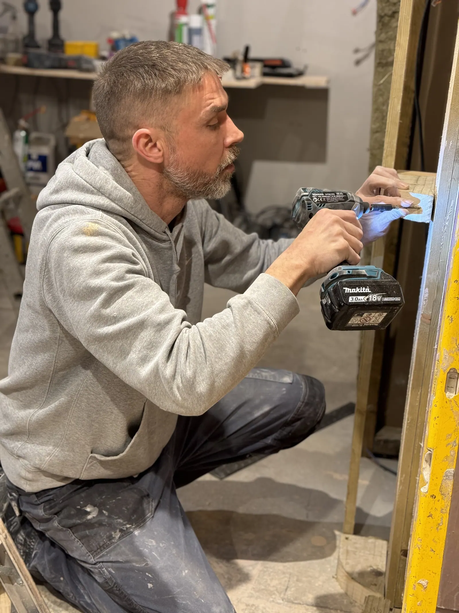 Fixing timber framing for a new stud wall